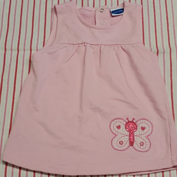 2pc Bon Bébé 12mth floral onesie with pink dress - Picture 4 of 4